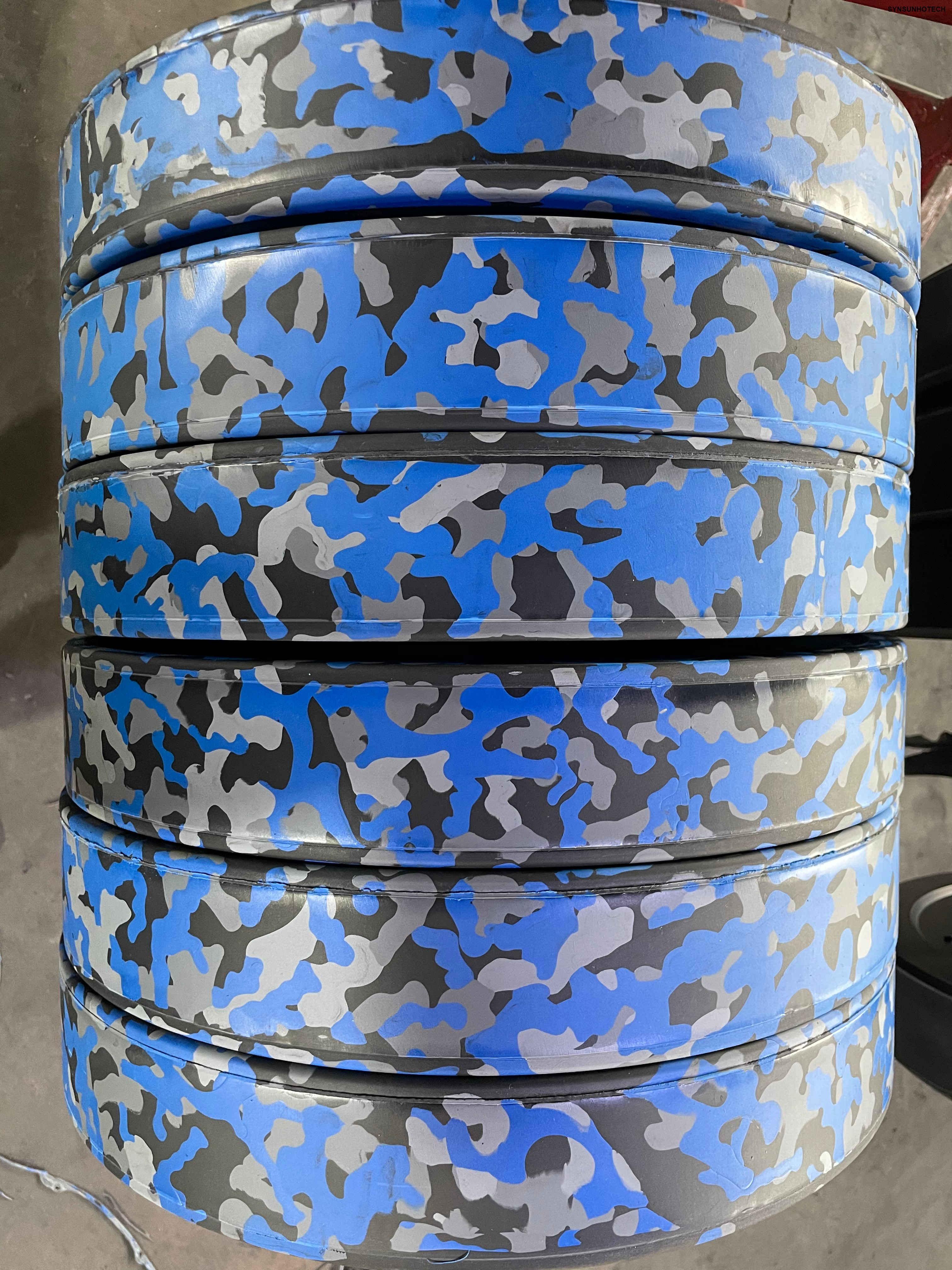 Colour Splash Rubber Bumper Plate Production 