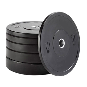 Black Solid Training Rubber Bumper Plate 