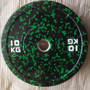 Fleck Vrigin Rubber Bumper Plate -10KG-Green-Speckle