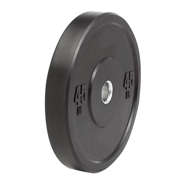 Black Solid Training Rubber Bumper Plate 