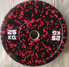 Fleck Virgin Rubber Bumper Plate -25KG-RED-Speckle