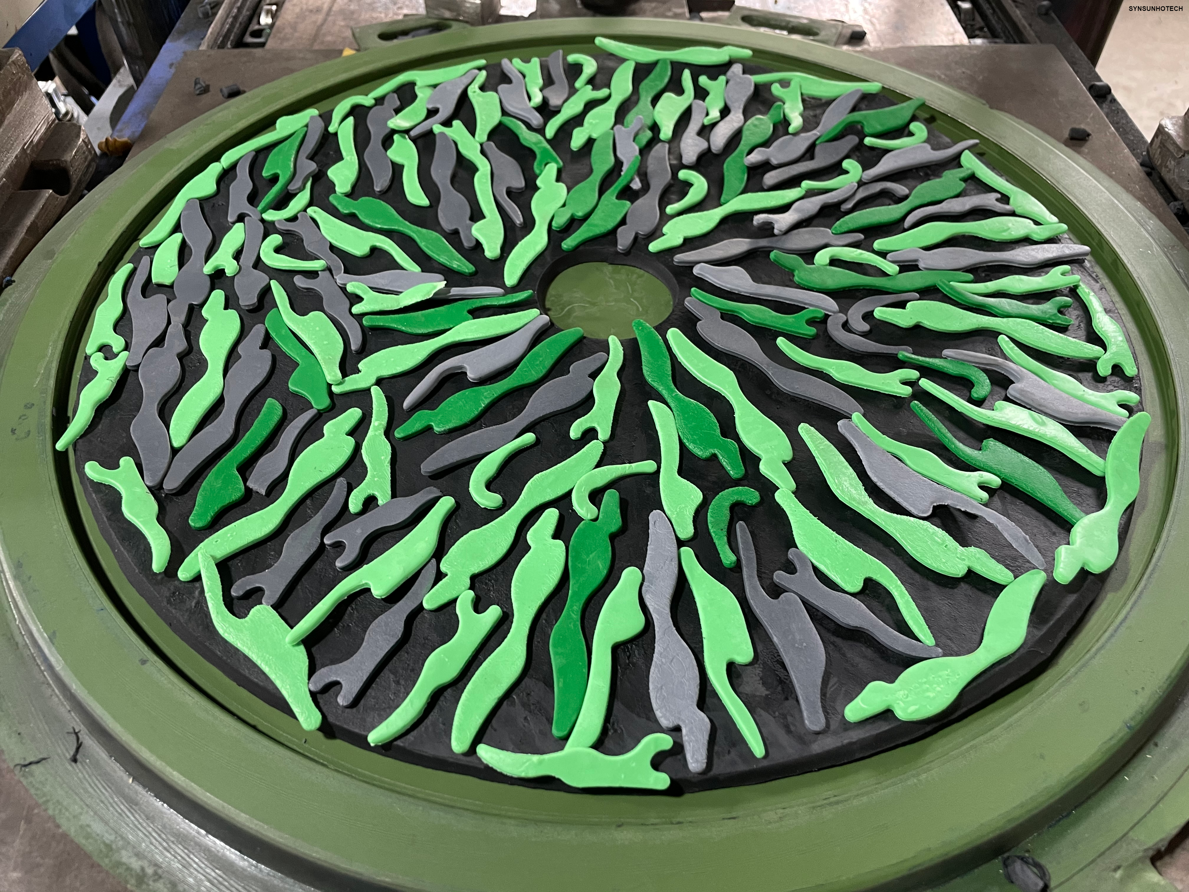 Colour Splash Rubber Bumper Plate Production 