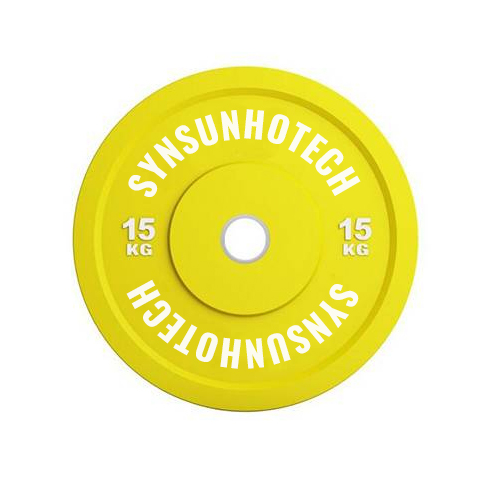 15KG yellow rubber bumper plate 