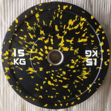 Fleck Vrigin Rubber Bumper Plate -15KG-Yellow-Speckle