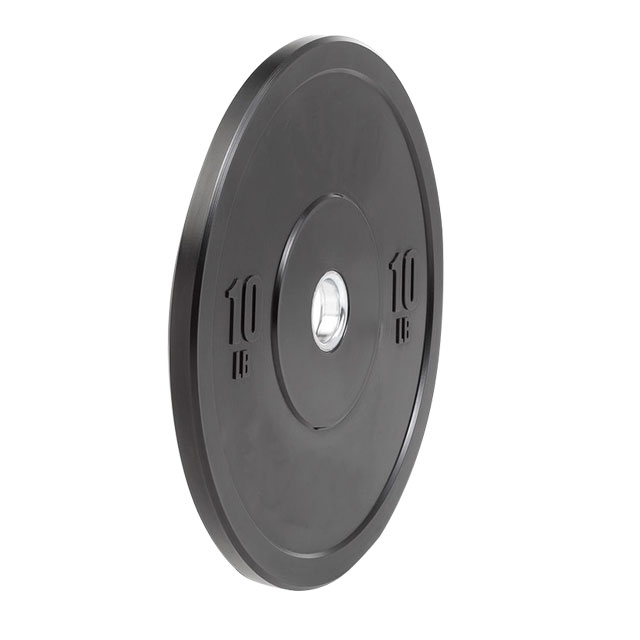 Black Solid Training Rubber Bumper Plate 