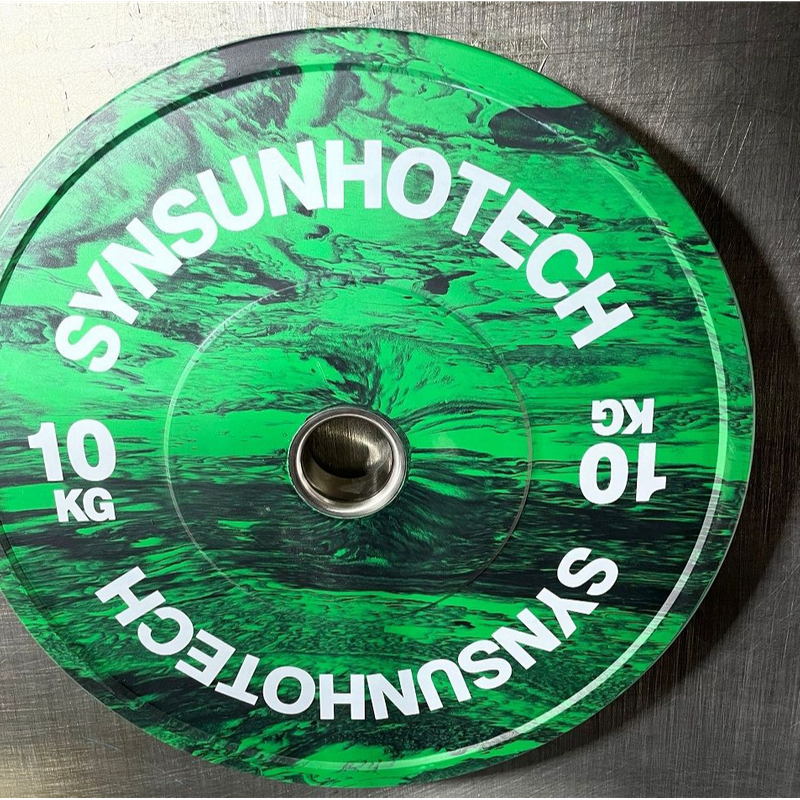 INIMITABLE RUBBER BUMPER WEIGHT PLATES 10KG GREEN 