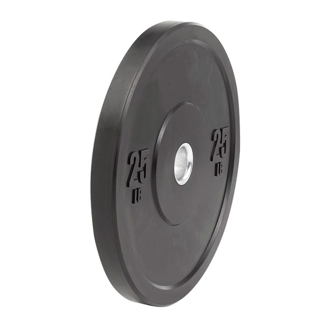 Black Solid Training Rubber Bumper Plate 