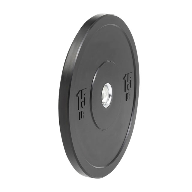Black Solid Training Rubber Bumper Plate 